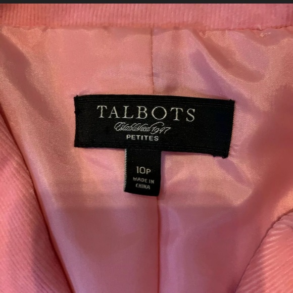 TALBOTS Petite Pink Corduroy Blazer Lined - Picture 3 of 4